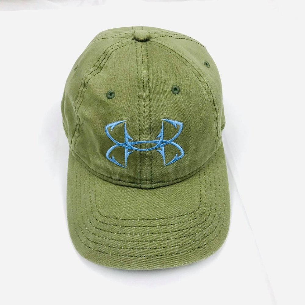 Under Armour Green Ball Cap Hat Embroidered Logo - Picture 1 of 5